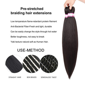 Dorsanee soft yaki texture braids ideal for natural-looking hair.