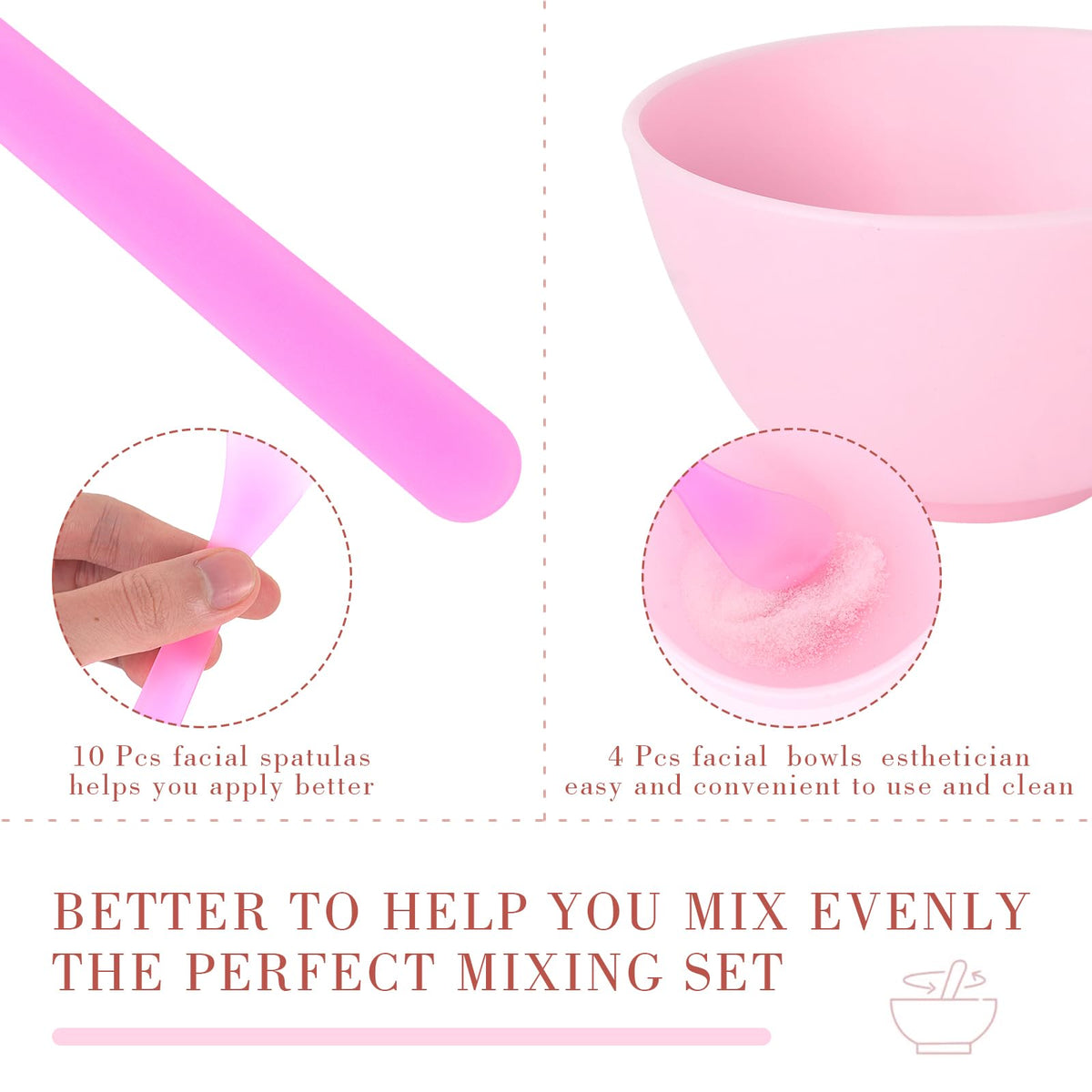 DOSTATNI facial spatulas in color options for precise mixing and application