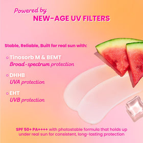 Dot & Key Watermelon Sunscreen bottle back view showing usage notes
