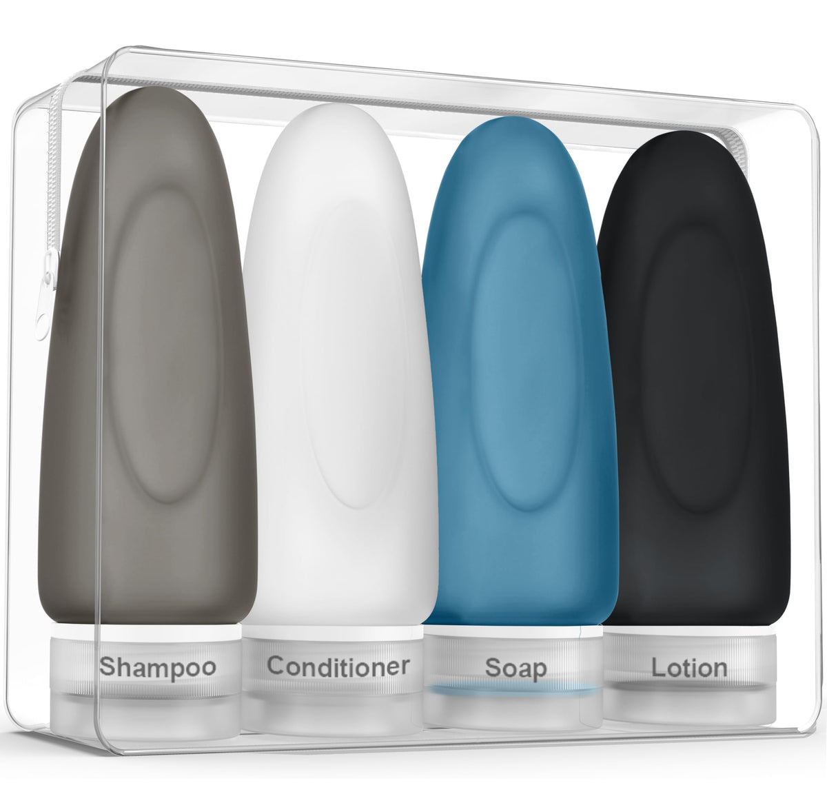 Dot&Dot 3oz TSA-approved bottle set close-up for carry-on safety