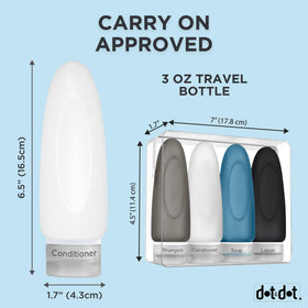 Dot&Dot BPA-free silicone travel bottles for durable reusable use