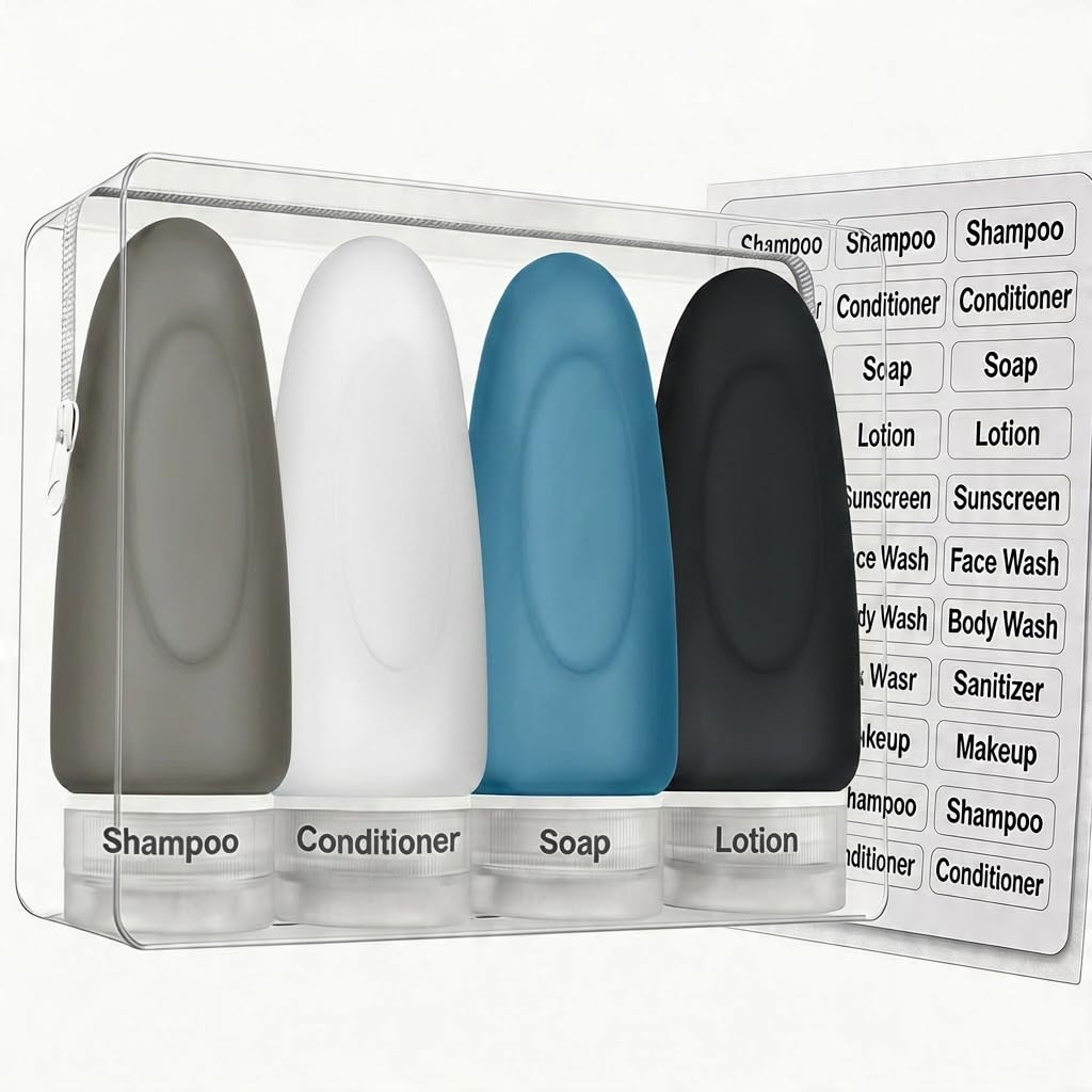 Dot&Dot leak-proof travel bottle with drip-free dispenser for spill-free travel