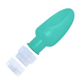Close-up of Dot&Dot silicone travel tube body for precise control.