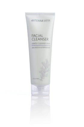 doTERRA Facial Cleanser bottle front, refreshing cleanse for purer skin.