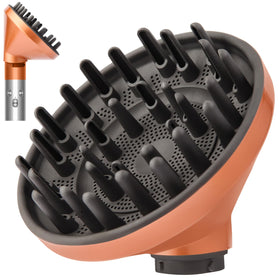 Dotspun diffuser attached to Dyson Airwrap HS01 for defined curls.