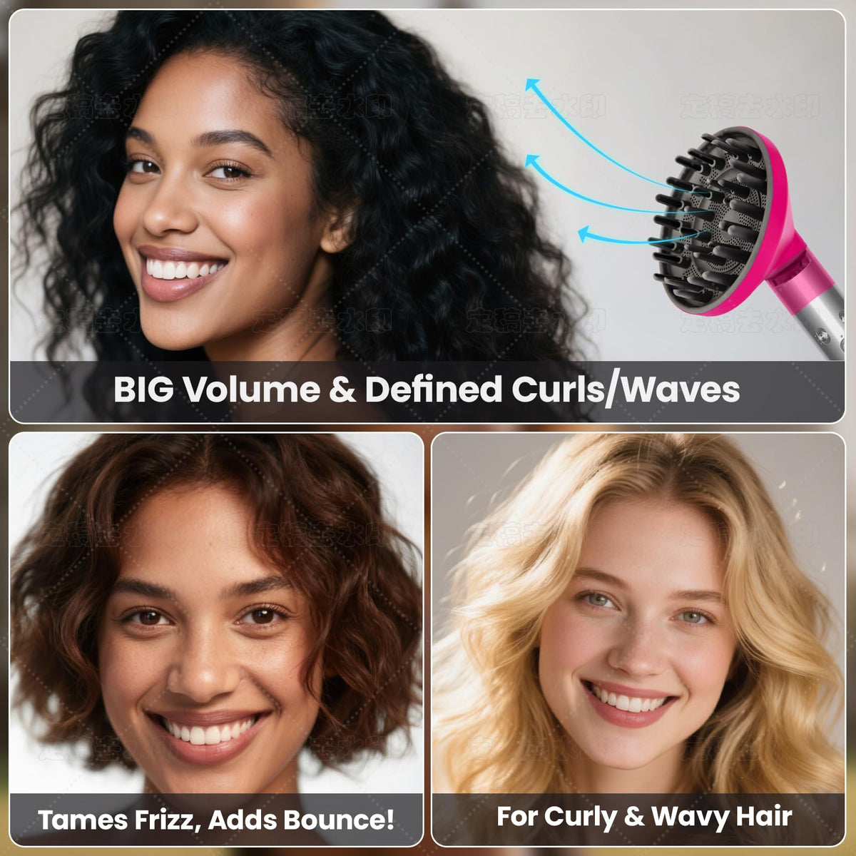Dotspun diffuser for Dyson Airwrap HS08 promotes fast drying of thick curls