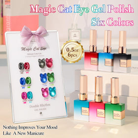 Double Rhythm 15 ml gel polish bottle with shimmering finish for at-home manicures.