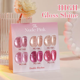 Double Rhythm Gel Kit base coat and top coat pairing guidance.