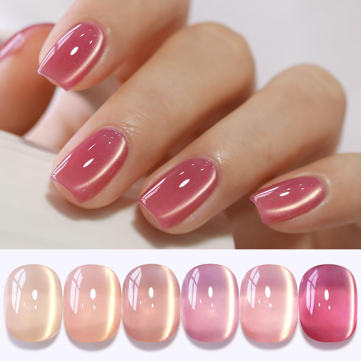 Double Rhythm cat eye kit colors displayed for easy at-home nail art.