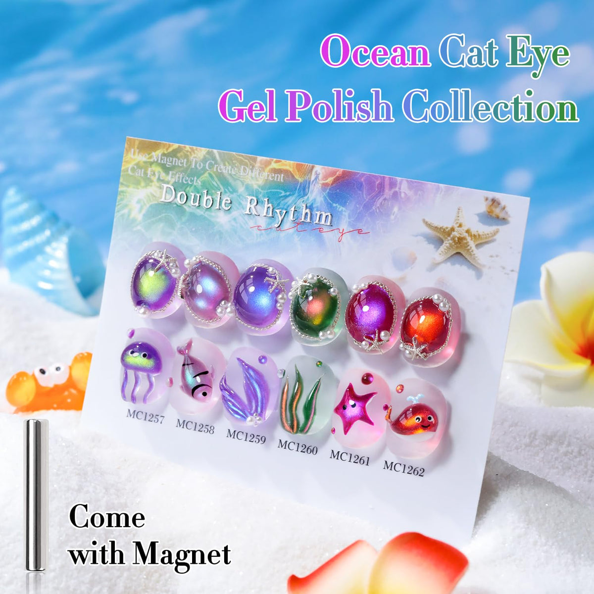 Home manicure setup with LED lamp curing Double Rhythm gel polish for quick results