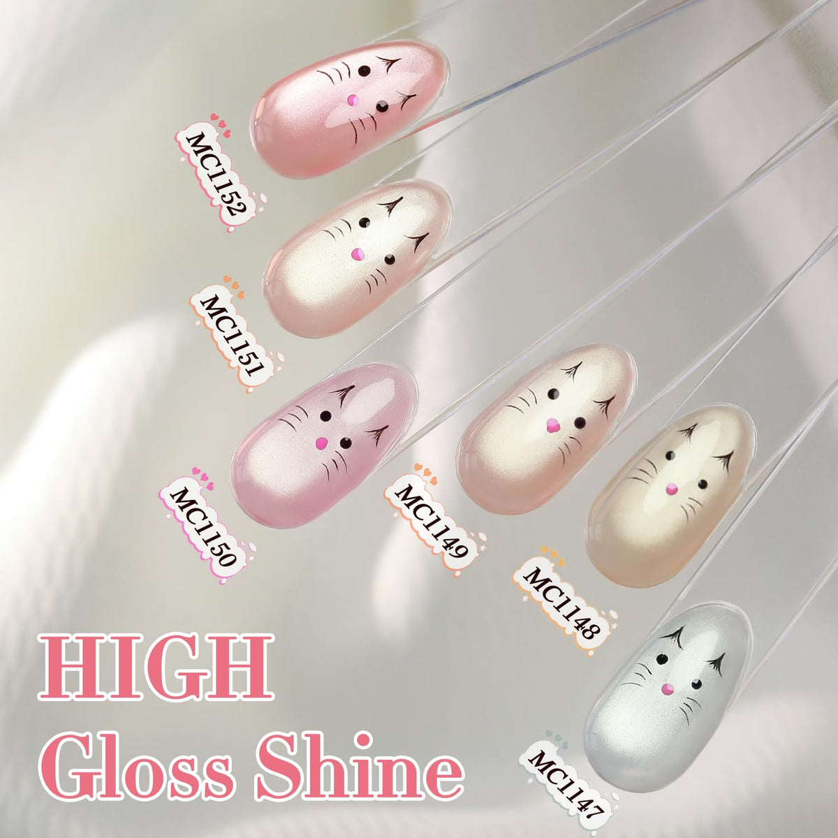 Six bottles displayed to highlight pigmentation and smooth coverage