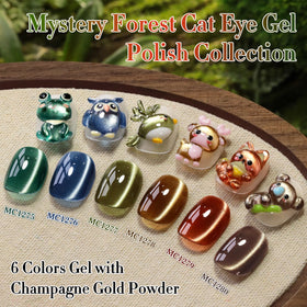 Double Rhythm navy blue cat eye gel polish for chic, durable nails.