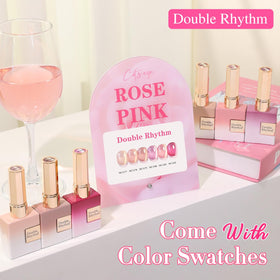 Double Rhythm Cat Eye gel polish with shimmer glitter creates a dazzling manicure with magnet-enhanced depth.
