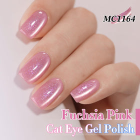 Double Rhythm cat-eye gel polish gold-chrome palette—rich shimmer with premium pigment