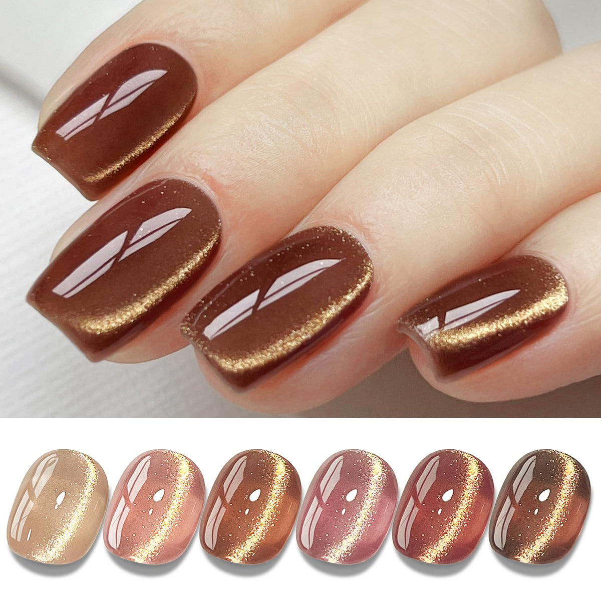 Double Rhythm cat eye gel polish set front packaging for at-home manicures