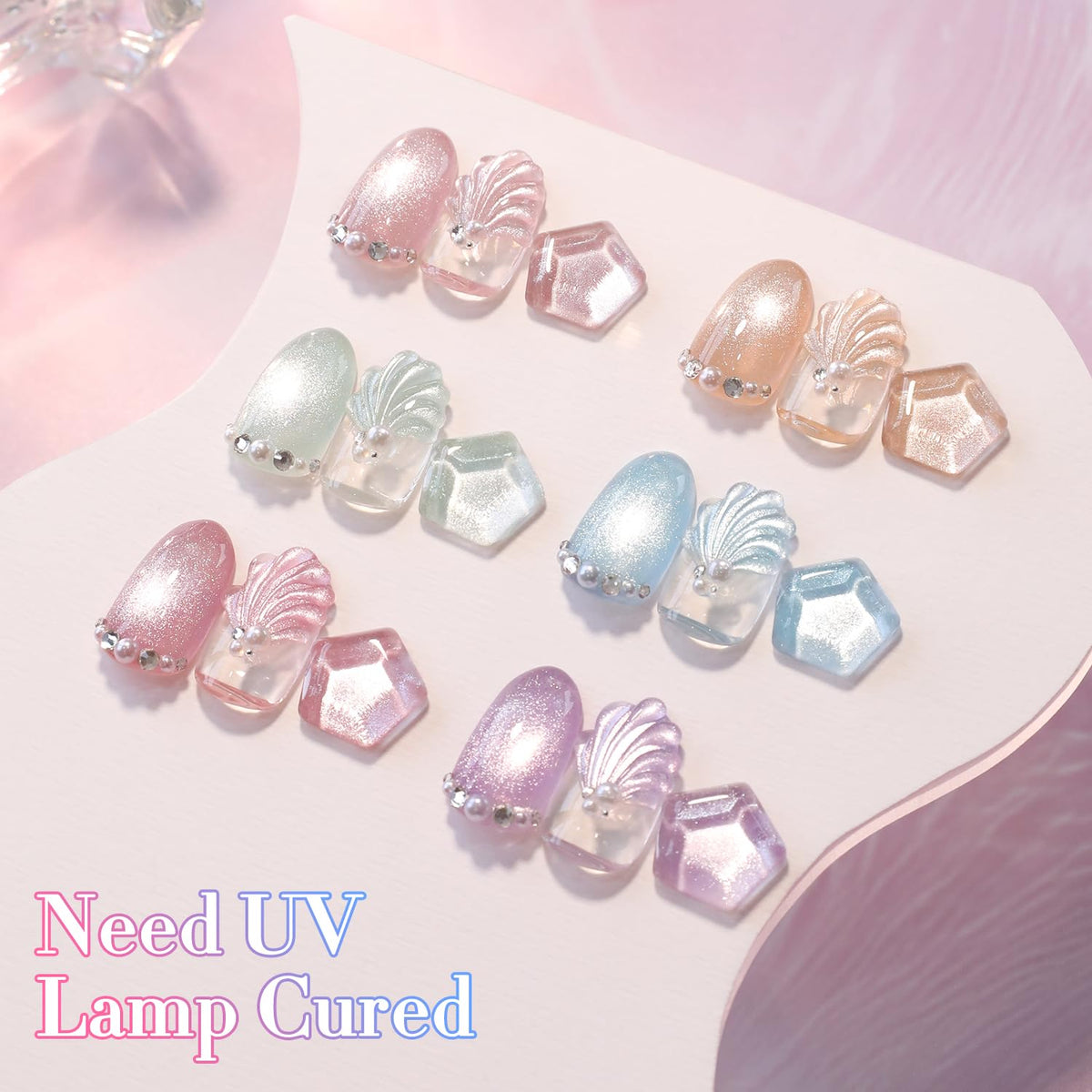 Magnetic cat-eye effect with Double Rhythm gel polish for unique nail art