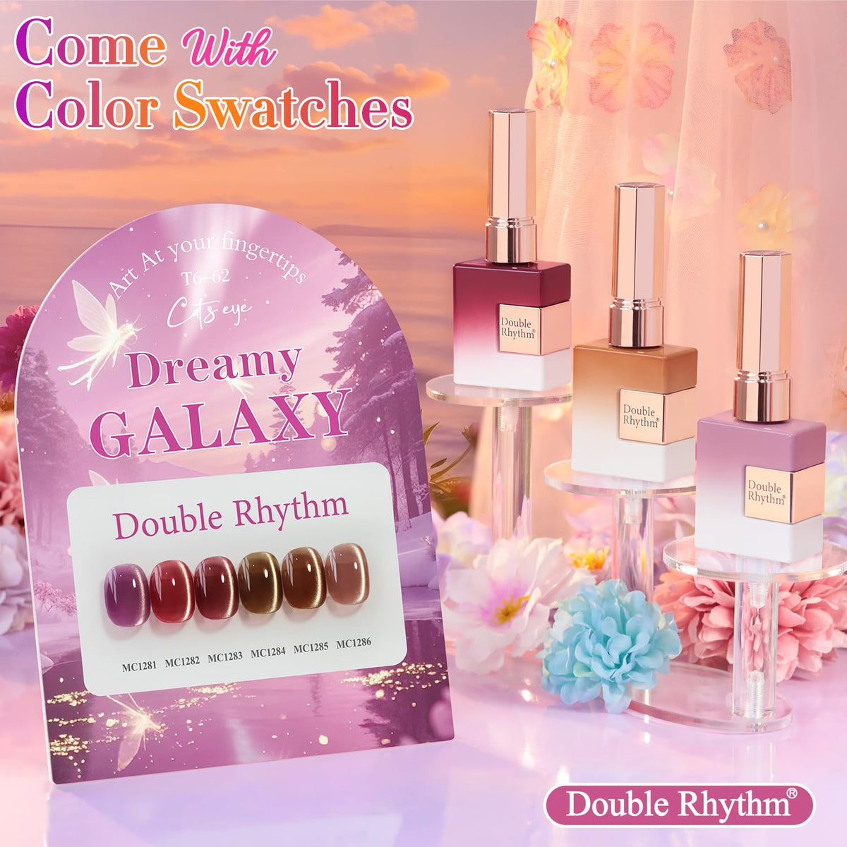 Double Rhythm gel polish bottle displaying Rose Coffee Brown Red shade