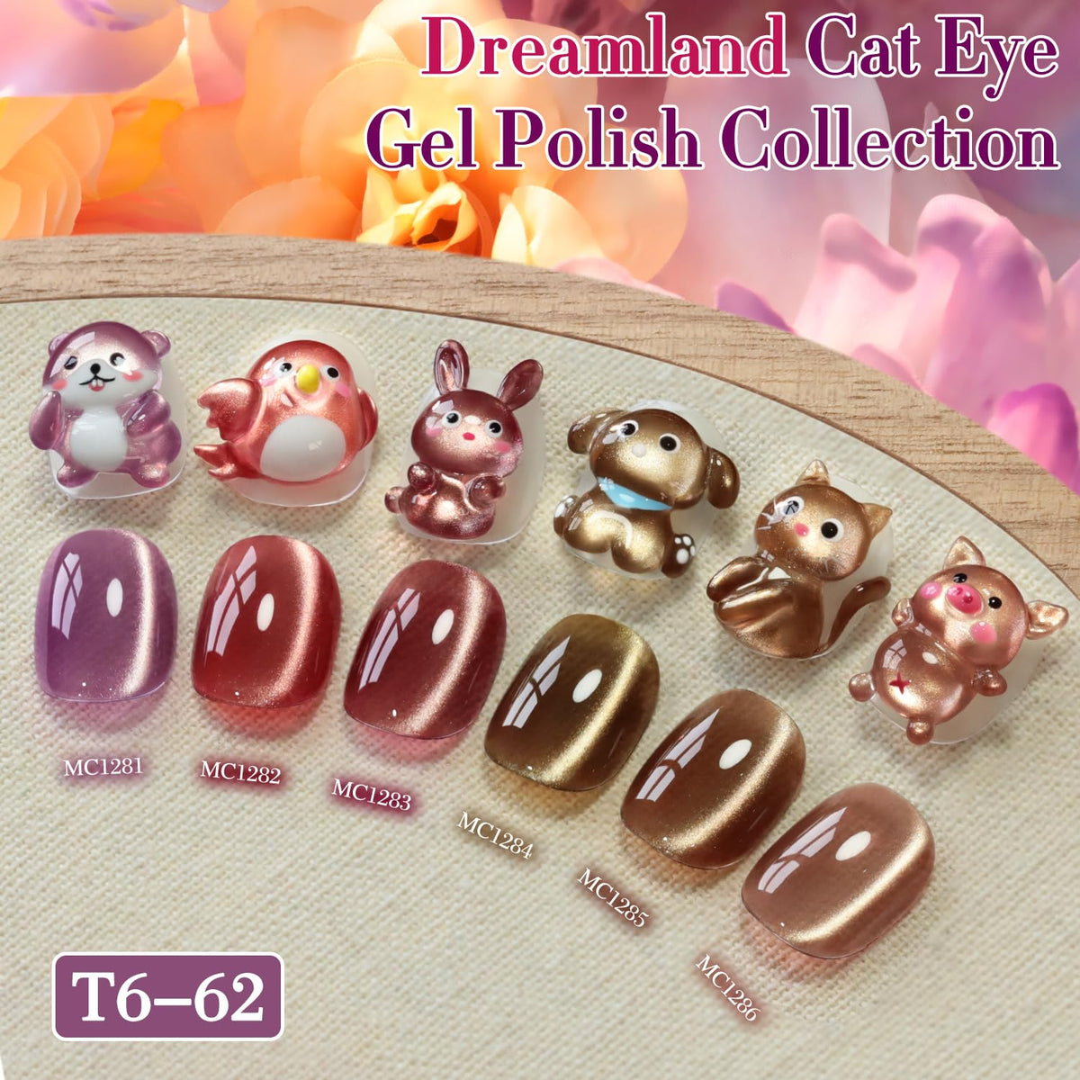 Magnetic holographic effect close-up on Rose Coffee Brown Red