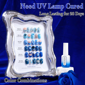 Easy LED/UV cure in 60-120 seconds for quick sessions.