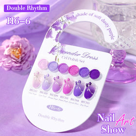 Double Rhythm gel polish application demo shows smooth, even layers.