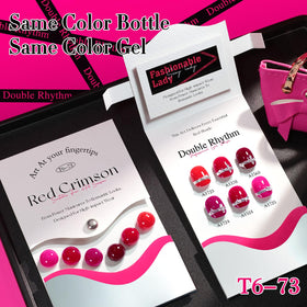 Double Rhythm gel polish swatches arranged for cohesive manicure ideas.