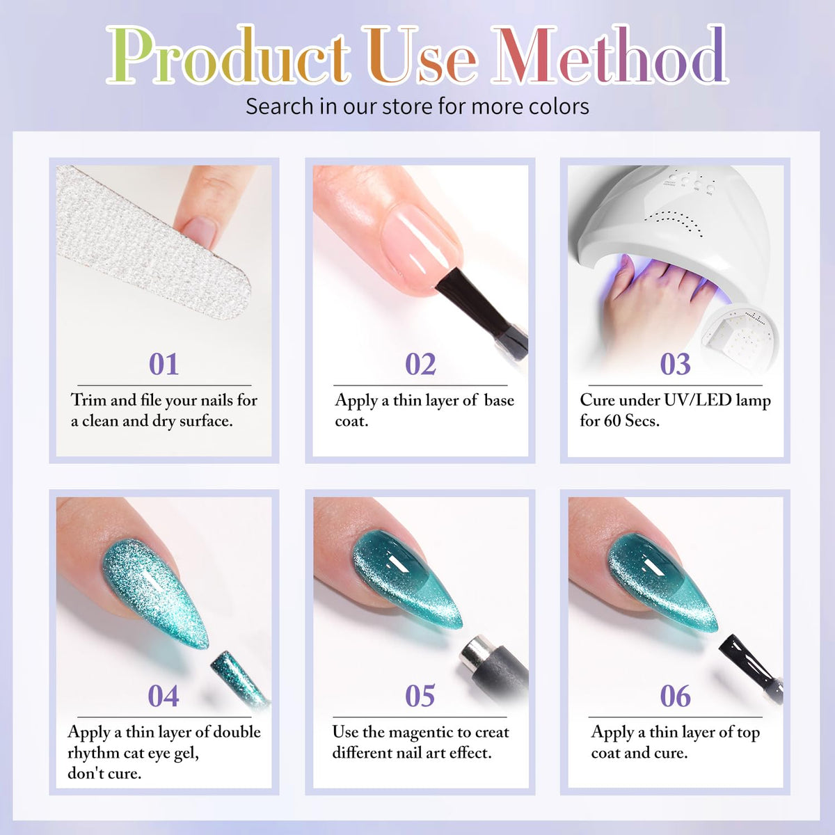 Gift-ready Double Rhythm packaging for the cat eye gel nail kit