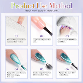 Gift-ready Double Rhythm packaging for the cat eye gel nail kit