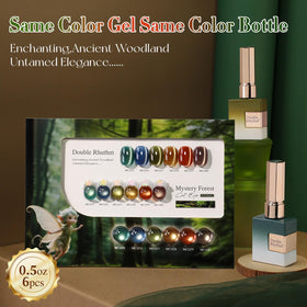 Double Rhythm glitter gel polish with holographic shimmer for standout nails.