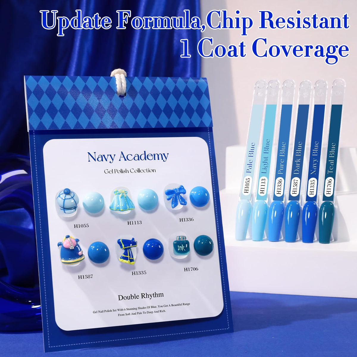 Vibrant shimmer finish from Double Rhythm gel polish collection.