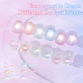 Double Rhythm holographic reflective finish adds depth to nails.