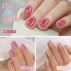 Double Rhythm LED lamp curing nails for a durable gel finish.