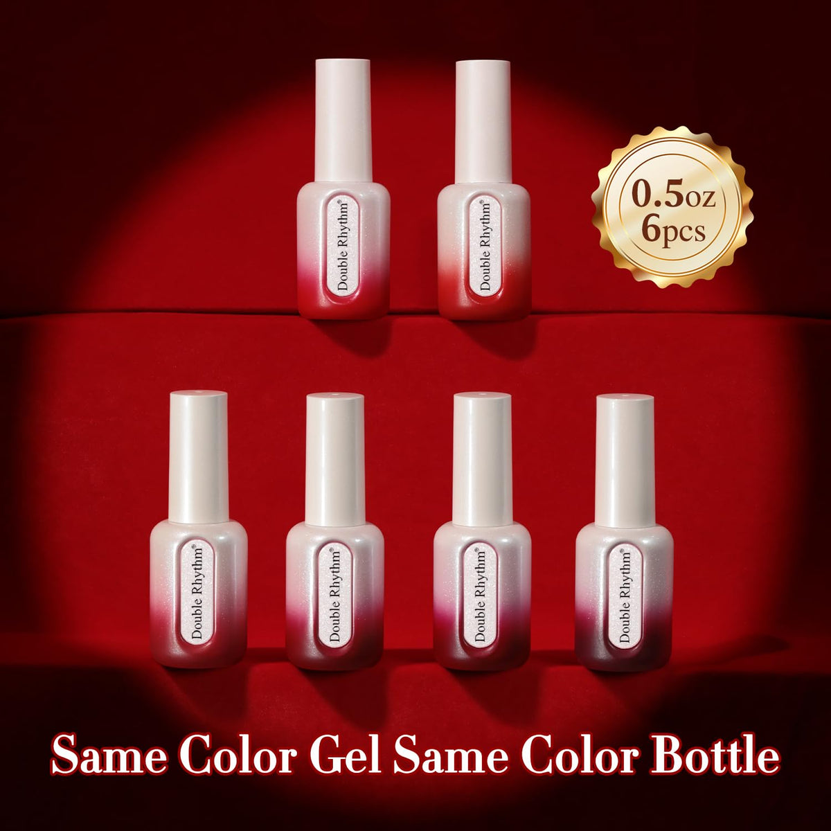 Double Rhythm gel polish cures under UV or LED lamp in 60–120 seconds.