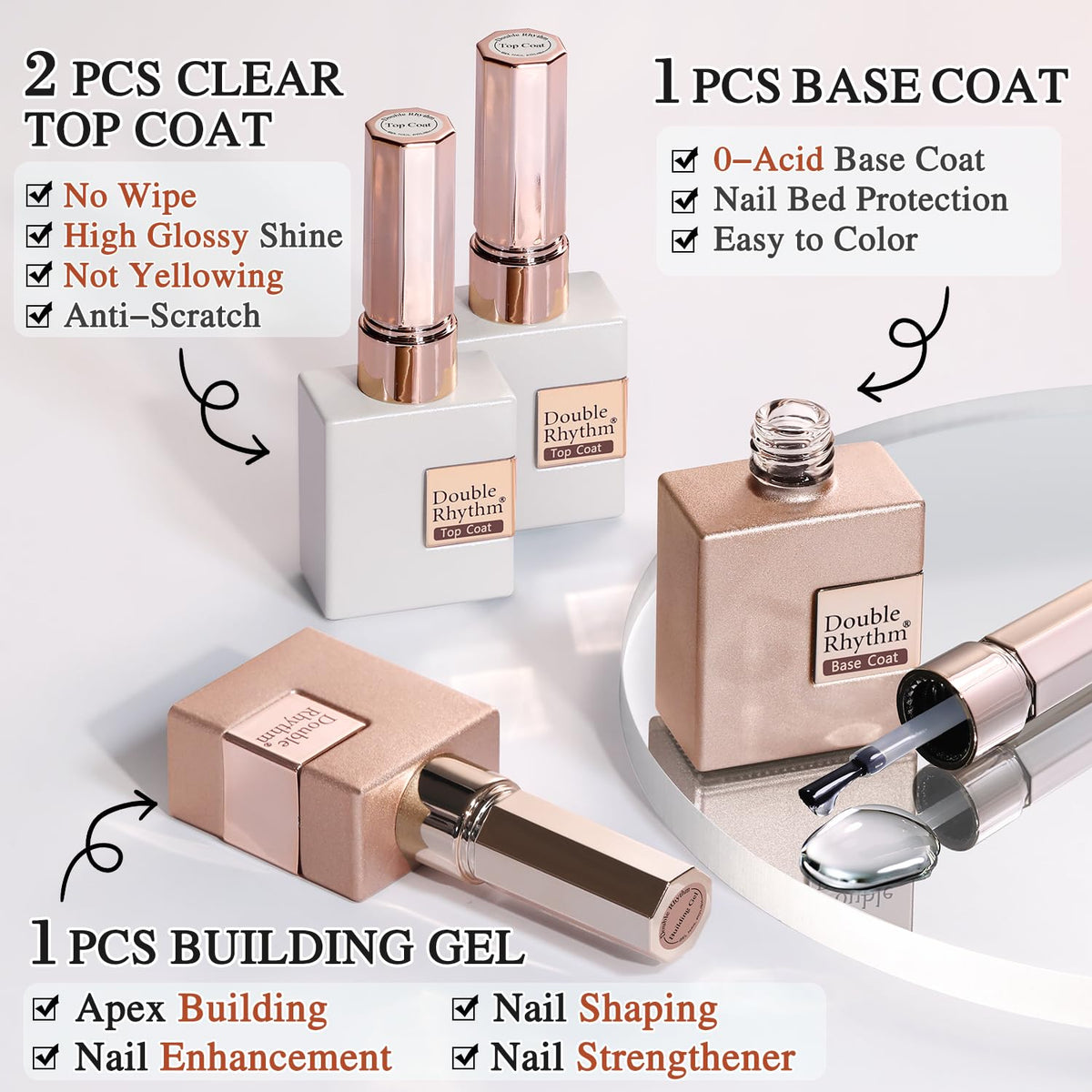 Double Rhythm at home nail art kit for creative DIY designs.