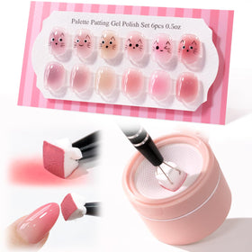 Double Rhythm six-color patting gel set for nail art experimentation