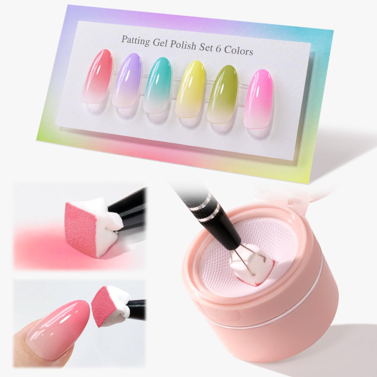 Double Rhythm painting gel palette for creative nail art textures.