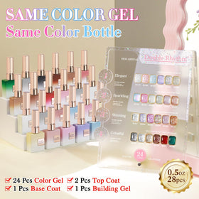 Double Rhythm pearl shimmer glitter closeup ideal for versatile nail art.