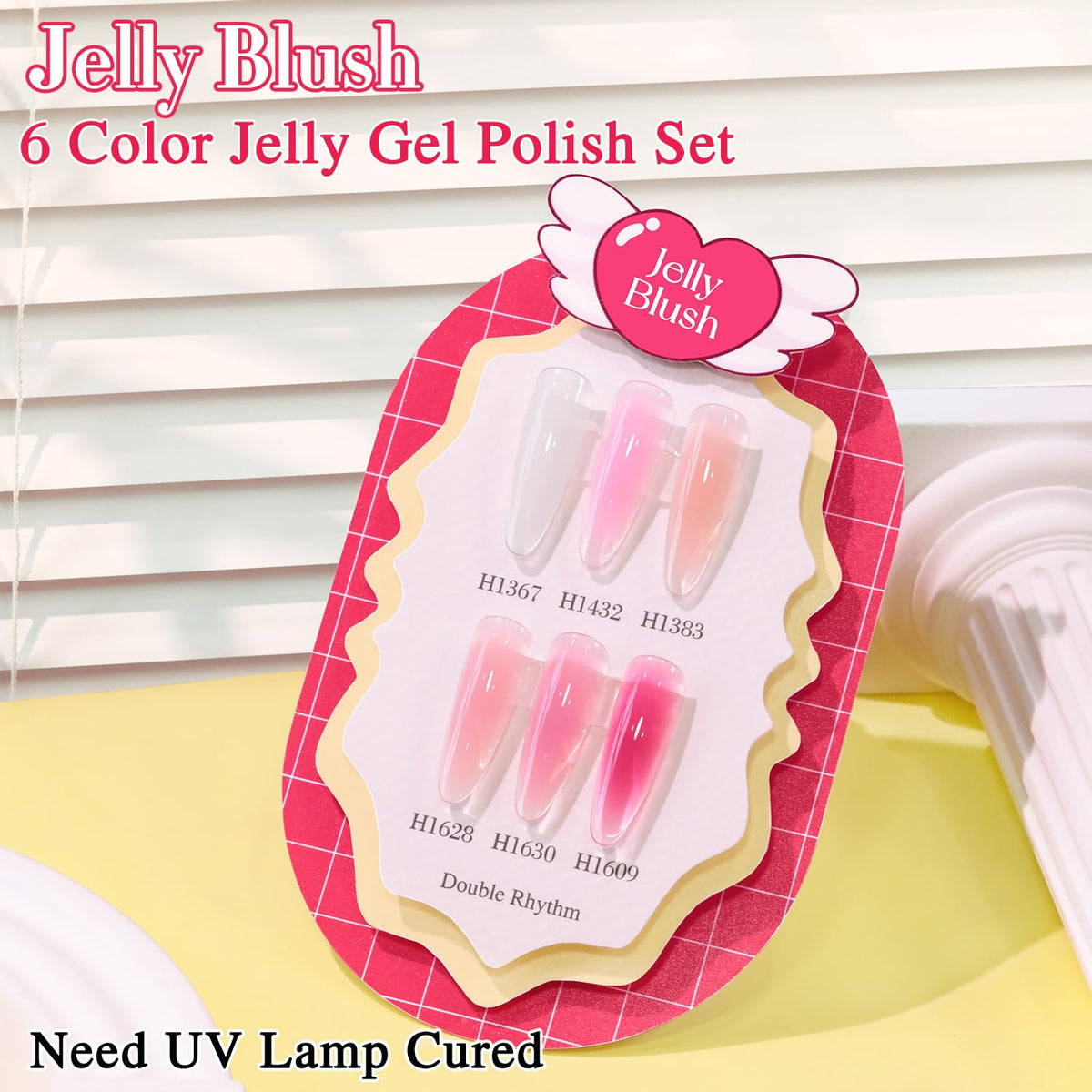Double Rhythm quick UV/LED cure time for a lasting shine.