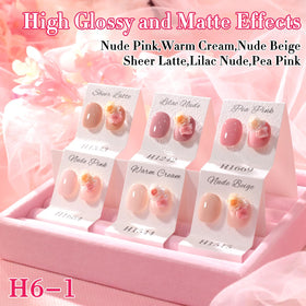 Double Rhythm shimmer gel polish finish delivers a glossy, luminous look.