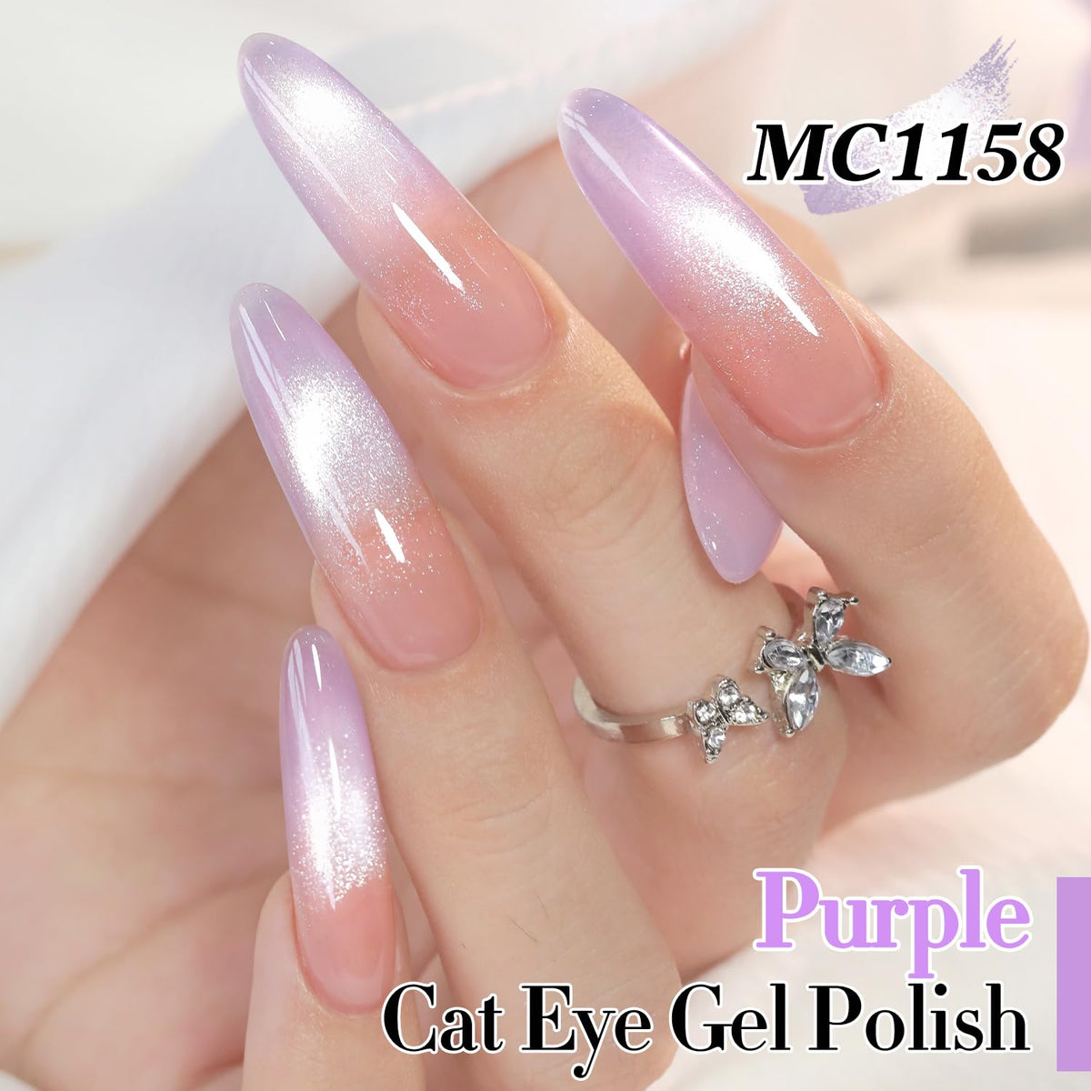 Double Rhythm shimmer glitter gel polish bottles in a collection.