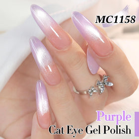 Double Rhythm shimmer glitter gel polish bottles in a collection.