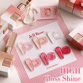 Double Rhythm six-bottle collection 15ml for consistent color across nails.