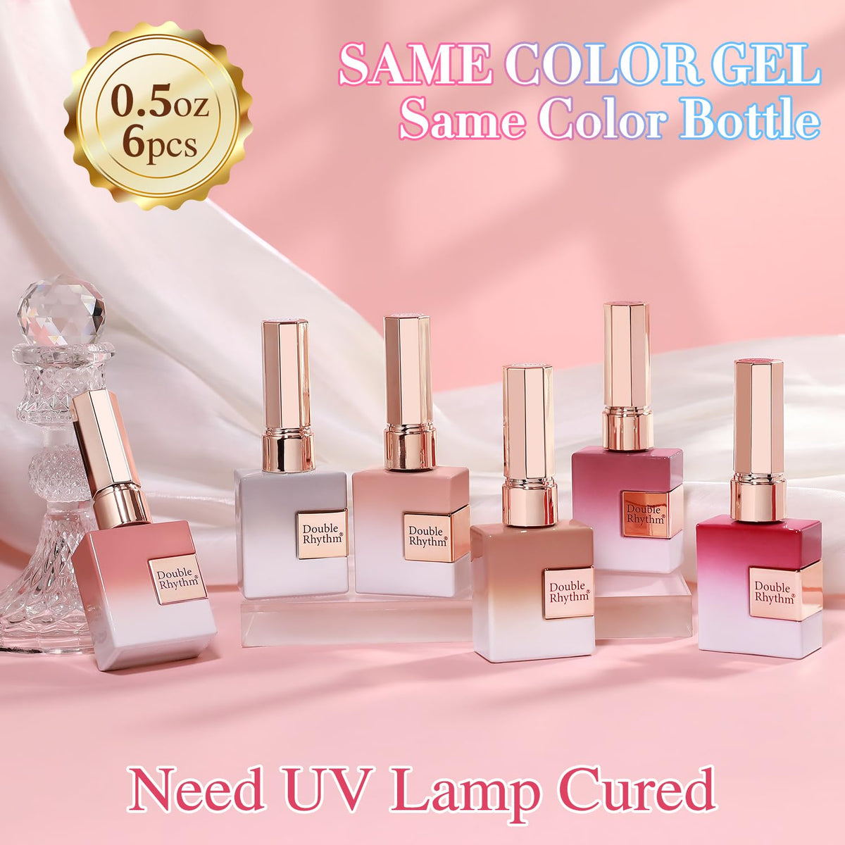 Top coat from Double Rhythm for a glossy, lasting seal.