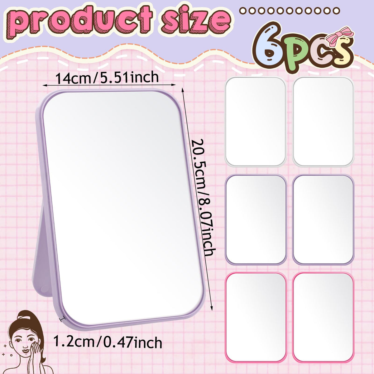DoubleFill makeup mirror close-up shows clear reflection for makeup accuracy.