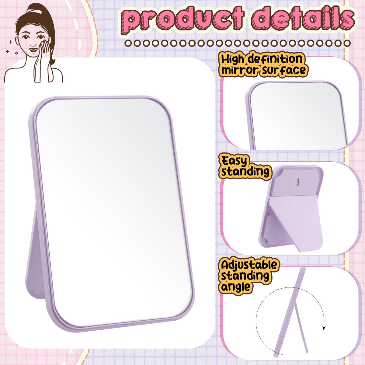 DoubleFill compact vanity mirrors folded for travel and storage.