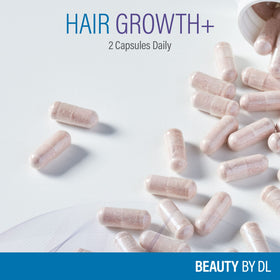 Douglas Laboratories Hair Growth+ capsules ready for daily use in a vegetarian formula.