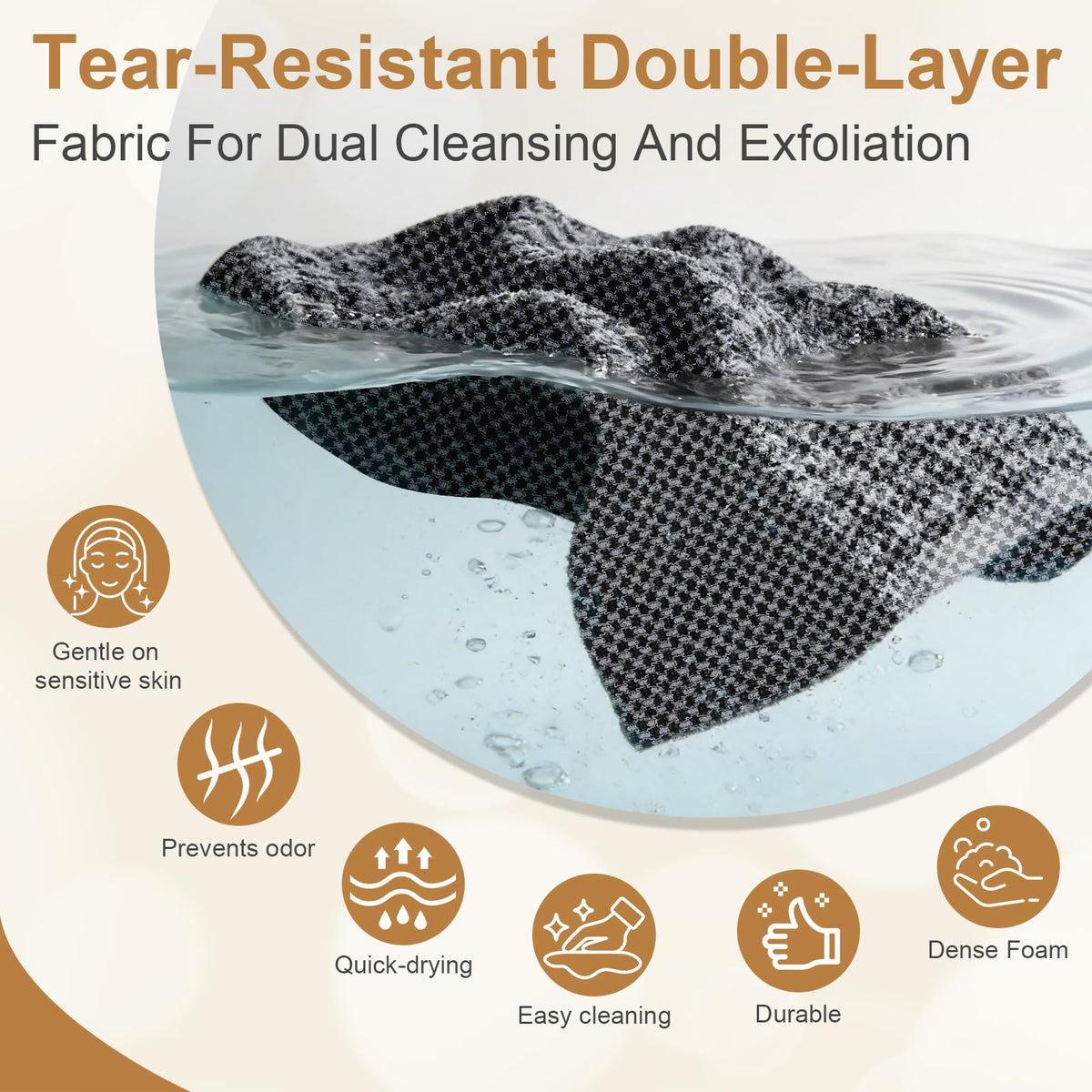 DOUNIU Blissal dual-sided design for gentle and exfoliating use