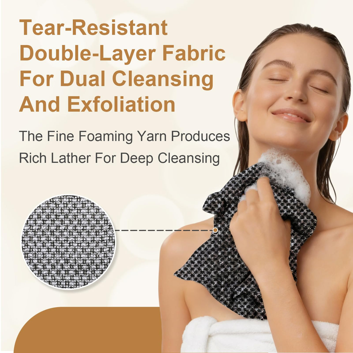 DOUNIU Blissal 48x11 towel providing full-body coverage for at-home scrubbing