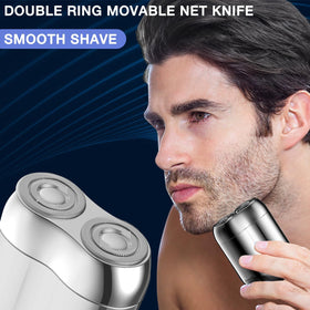 DOUNIU mini dual-head shaver side handle emphasizes ergonomic grip for everyday grooming.