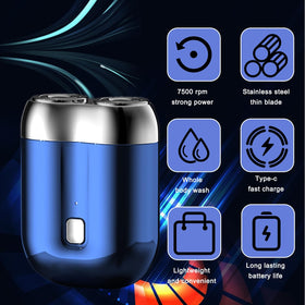 DOUNIU mini dual-head shaver USB charging enables quick top-up in about an hour