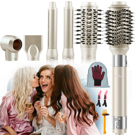 Douviva 6-in-1 ionic hair dryer brush for fast drying and versatile styling at home.
